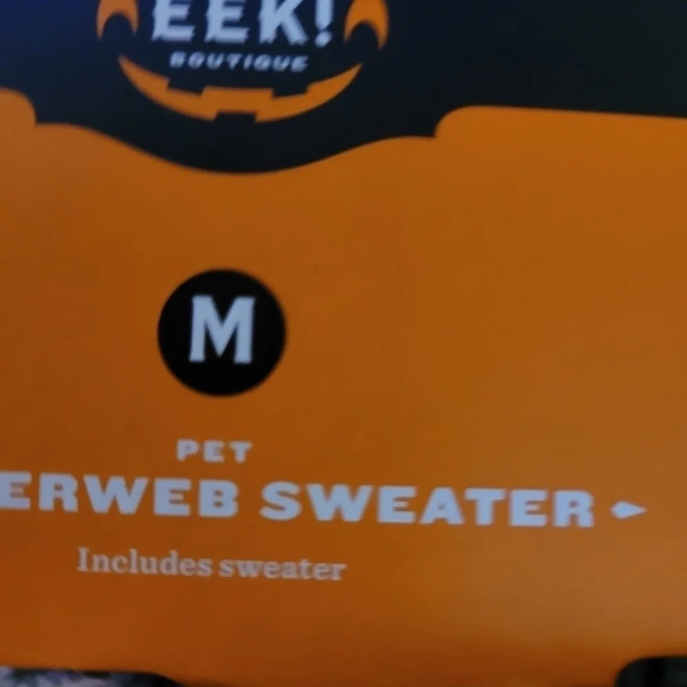 HYDE AND EEK SPIDERWEB SWEATER M NWT